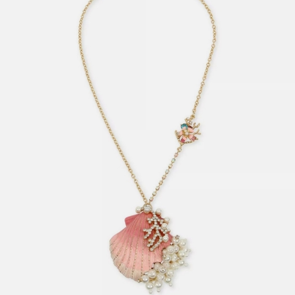 NWT Betsey Johnson Seashell Pearls Necklace - Picture 11 of 11